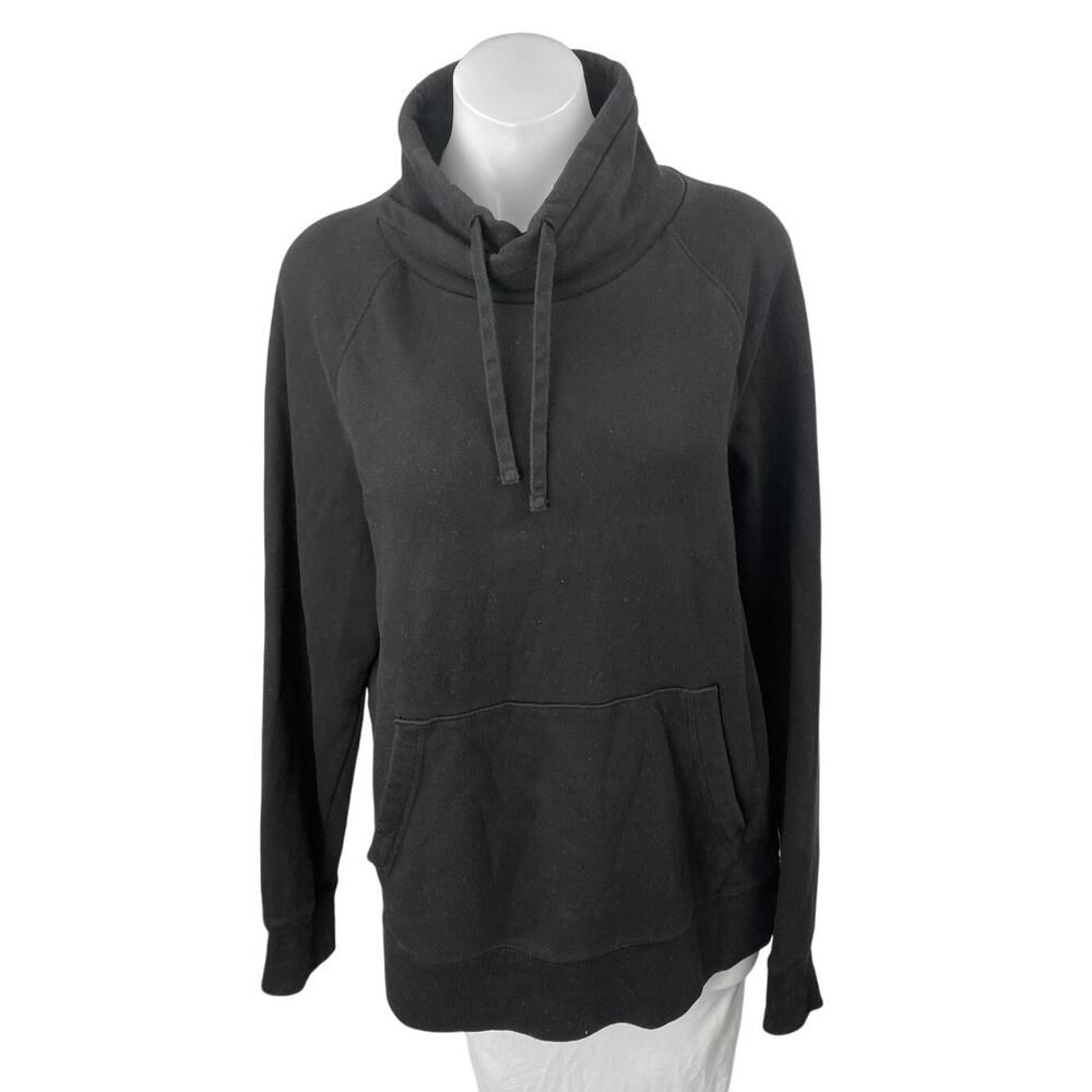 Banana Republic Women's Black Long Sleeve Hoodie Hooded Sweatshirt Top Size M